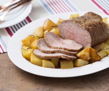 Roast veal with potatoes