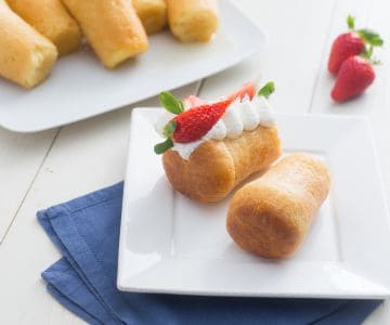 Rum babà (Rum syrup infused sponge cake)