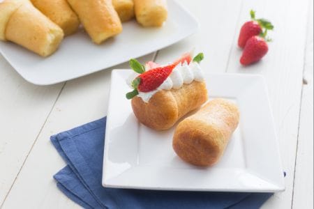 Rum babà (Rum syrup infused sponge cake)