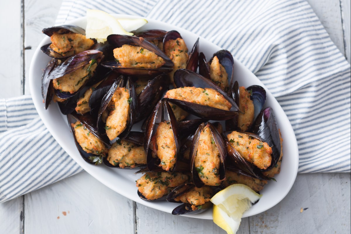 Fried mussels