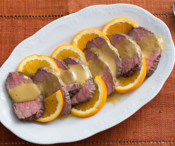 Orange-roasted veal