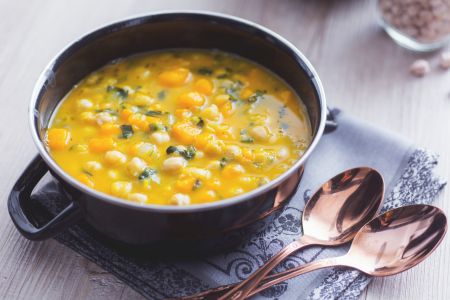 Chickpea and pumpkin soup