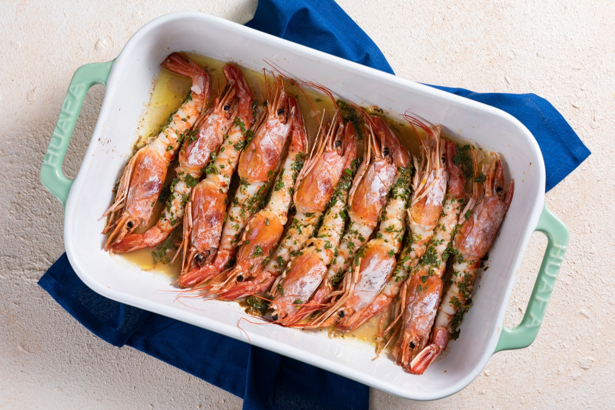 Baked prawns