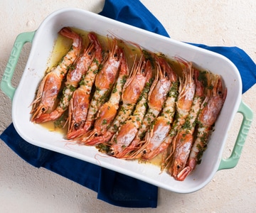 Baked prawns