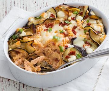 Eggplant pasta bake