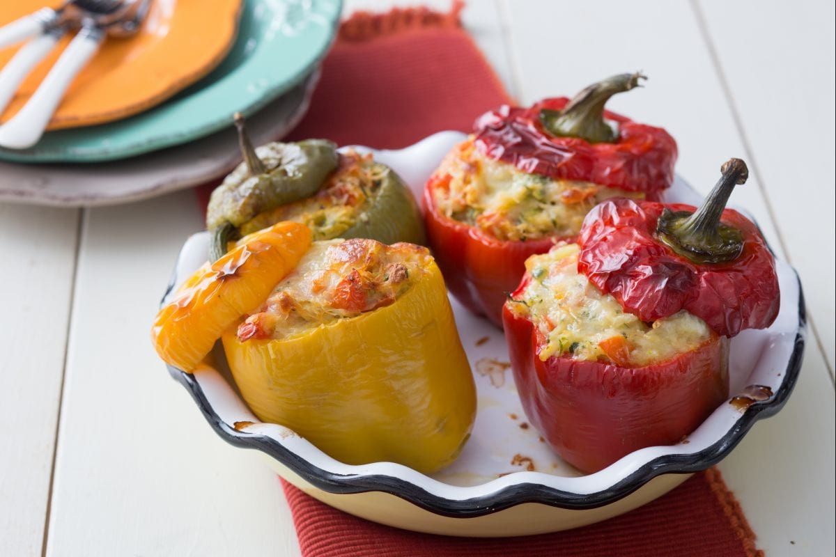 Vegetarian stuffed peppers