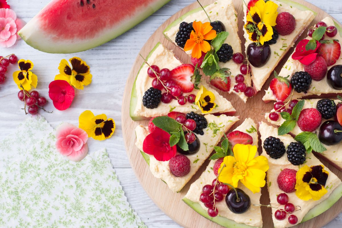 Watermelon pizza