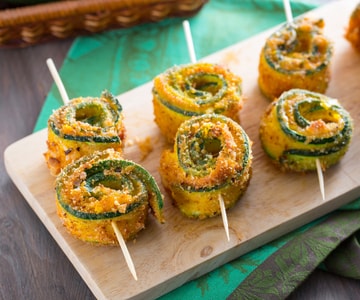 Stuffed zucchini swirls