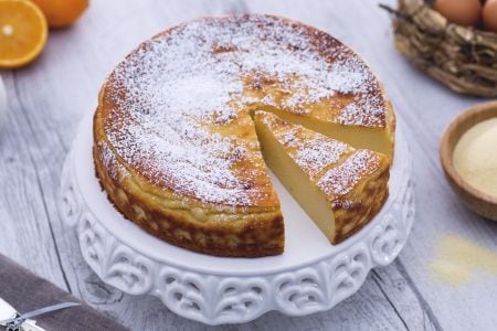 Migliaccio (semolina and ricotta cake)