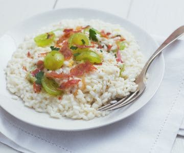 Grape risotto