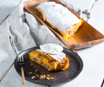 Peach strudel