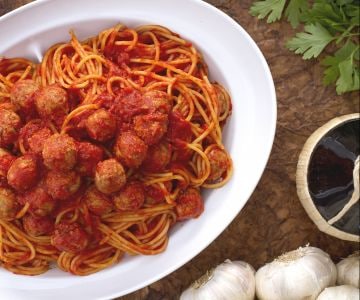 Spaghetti and meatballs