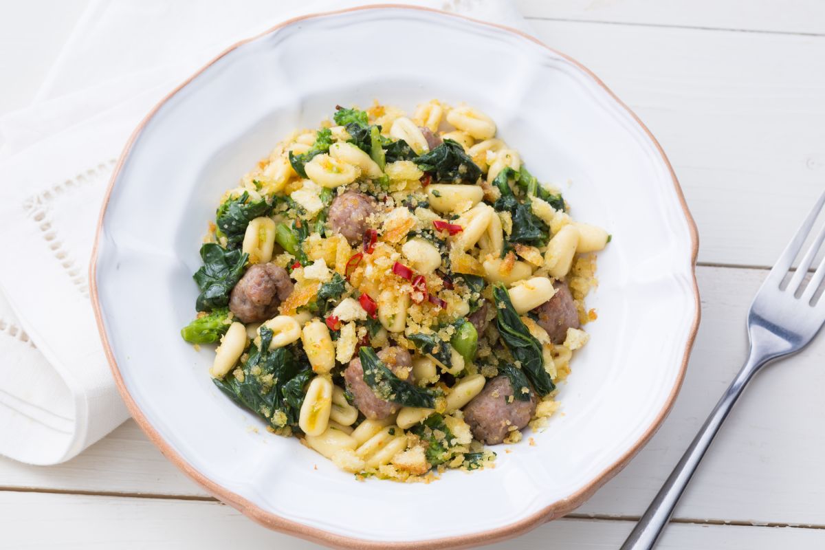 Cavatelli with sausage and broccoli rabes