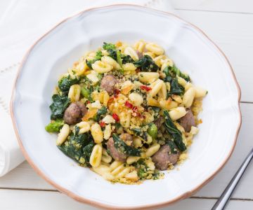 Cavatelli with sausage and broccoli rabes