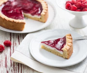 Ricotta and jam tart