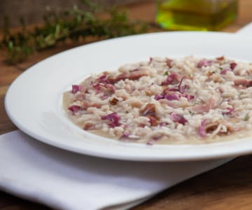 Radicchio and pancetta risotto