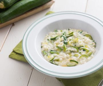 Zucchini and scamorza risotto