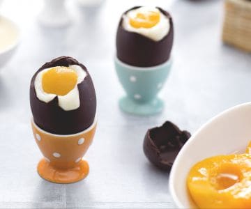 Cream-filled chocolate eggs