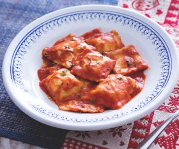 Fish ravioli