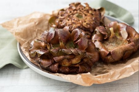 Jewish-style artichokes