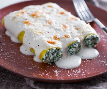 Spinach and ricotta cannelloni