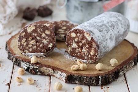 Sugar-free chocolate salami