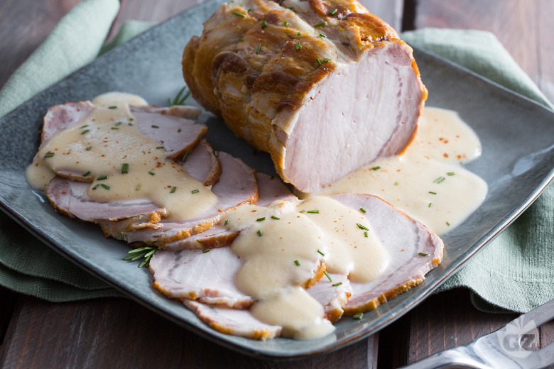Pork arista with milk