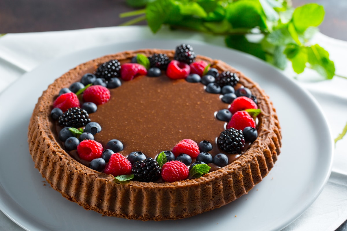 Soft chocolate tart