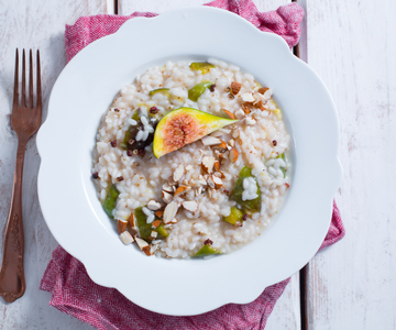 Risotto with figs