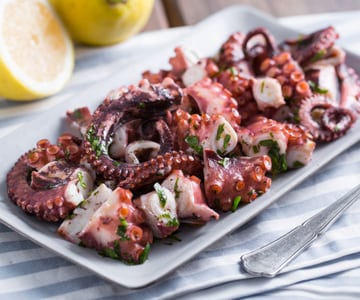 Octopus salad with parsley