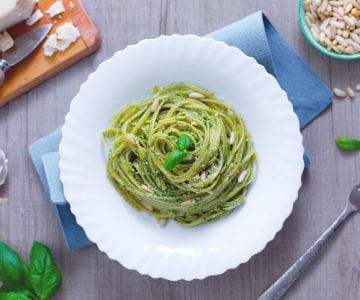 Bavette with pesto