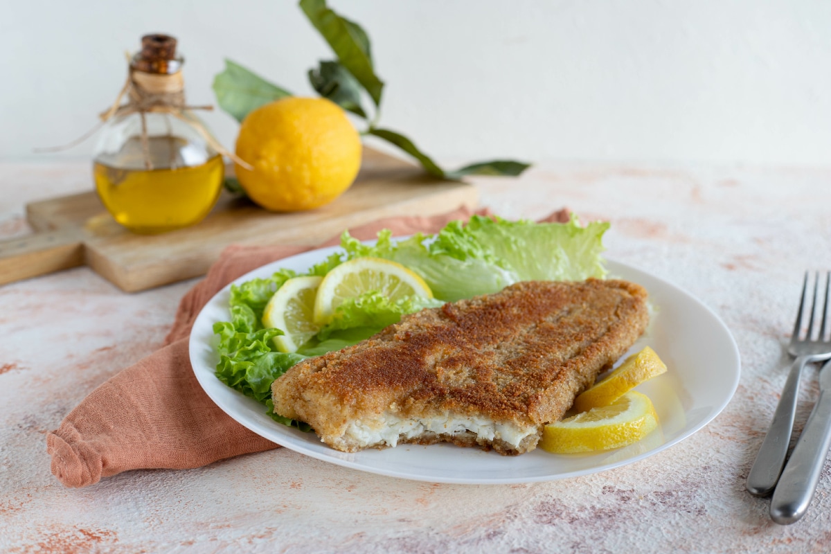 Crispy pan-fried cod