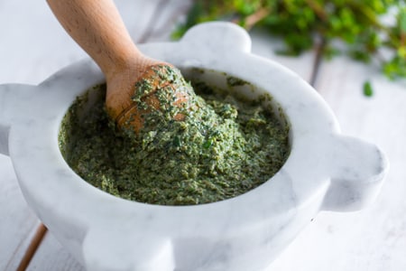 Purslane pesto