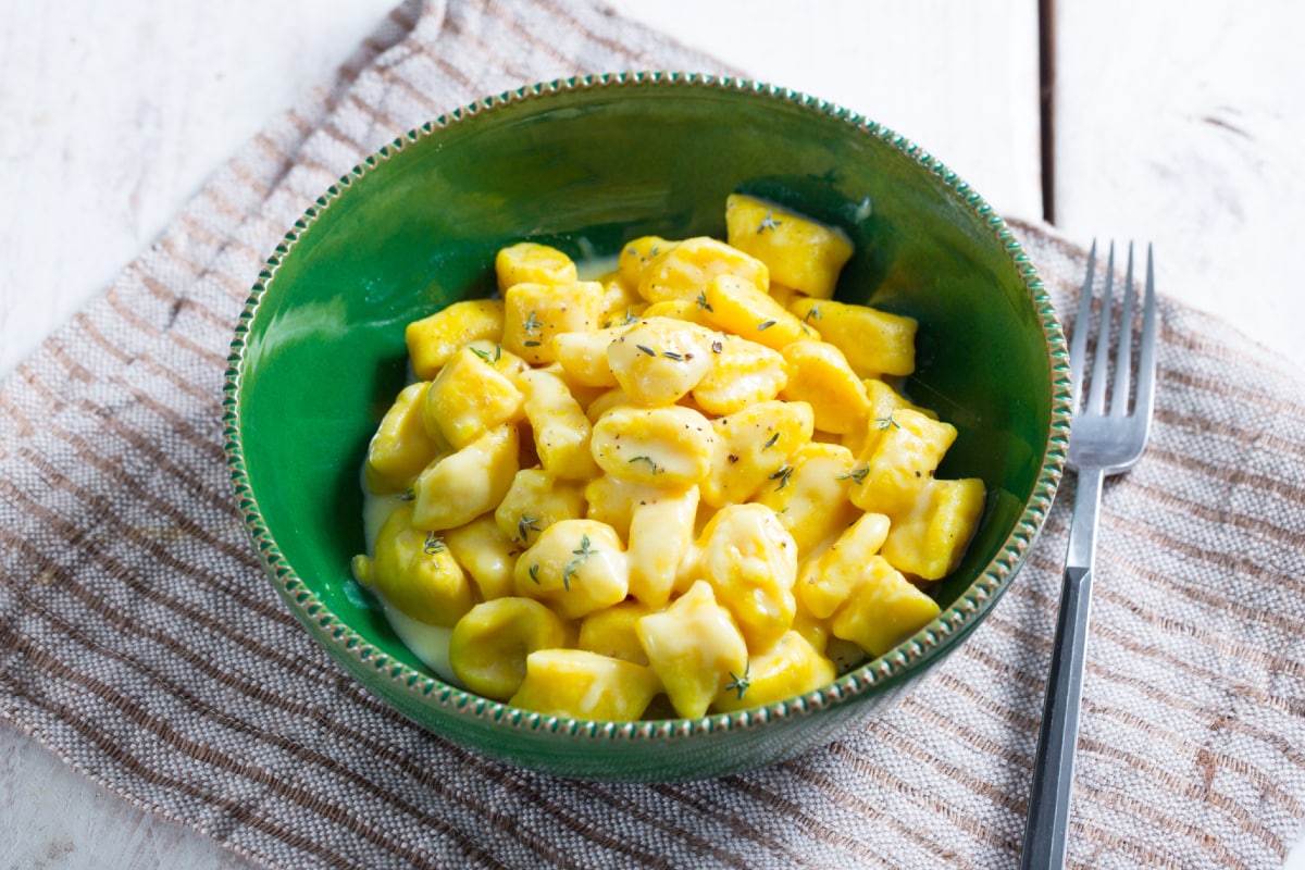 Ricotta and turmeric gnocchi