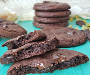 Double chocolate ginger cookies