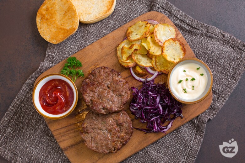 Air fryer hamburger