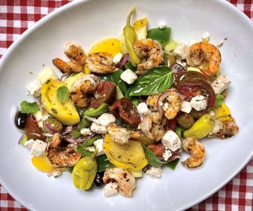 Grilled shrimp salad