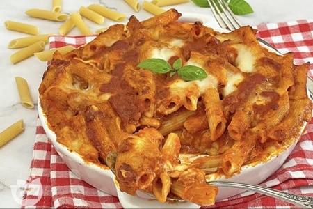 Baked ziti with sausage