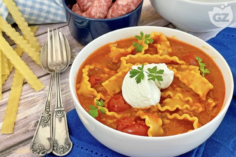 Lasagna soup