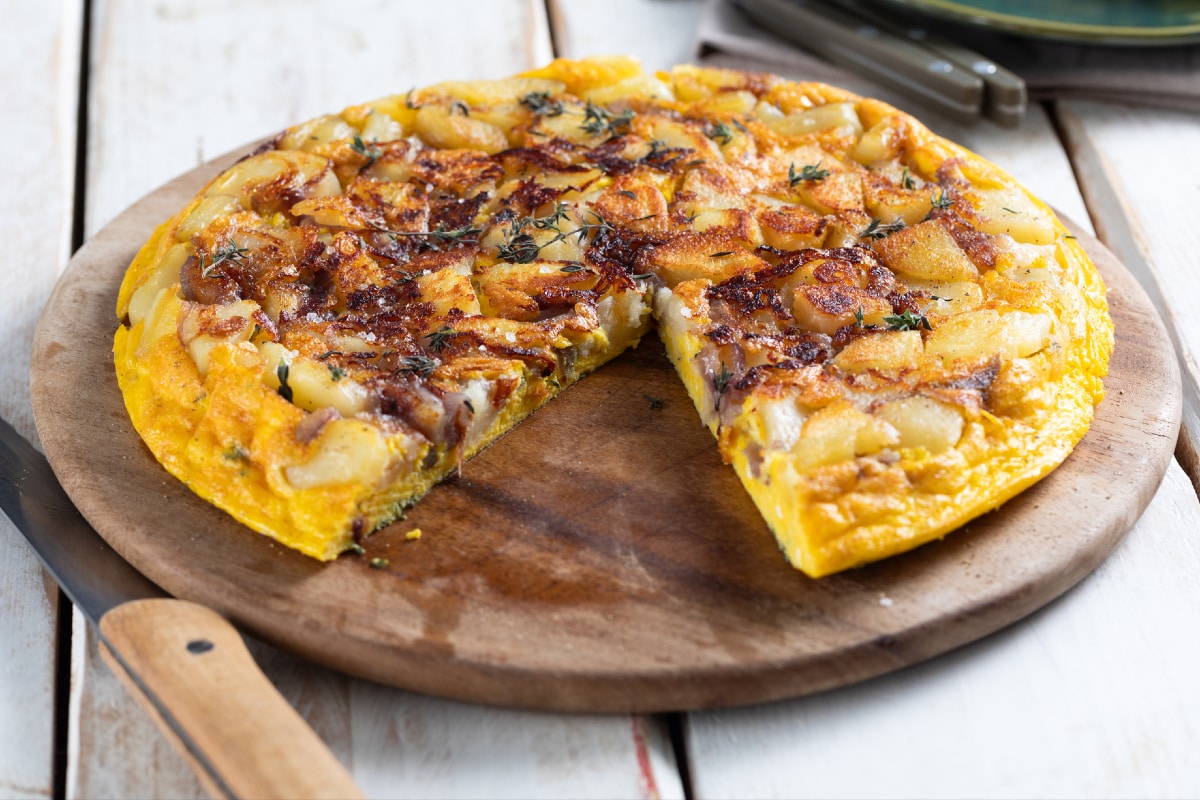 Onion and potato frittata