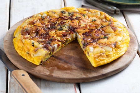 Onion and potato frittata