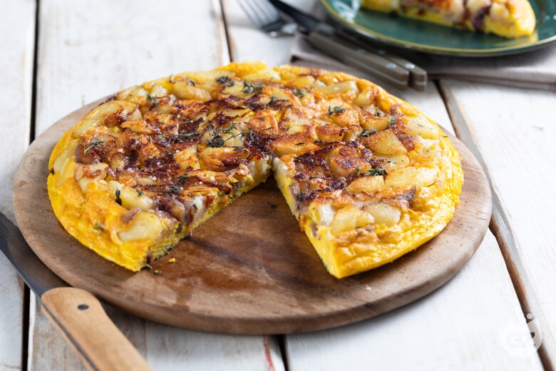 Onion and potato frittata