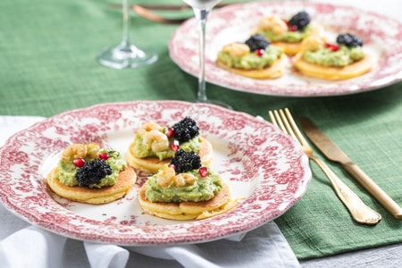 Blinis with caviar