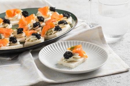 Caviar canapés