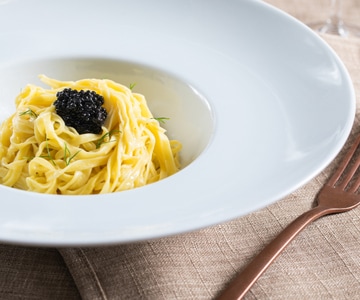 Tagliolini with caviar