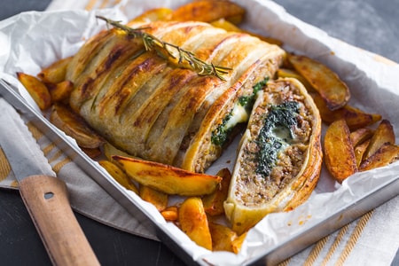 Lentil Loaf with Mustard Glaze