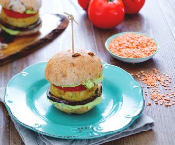 Red Lentil Vegan Burger