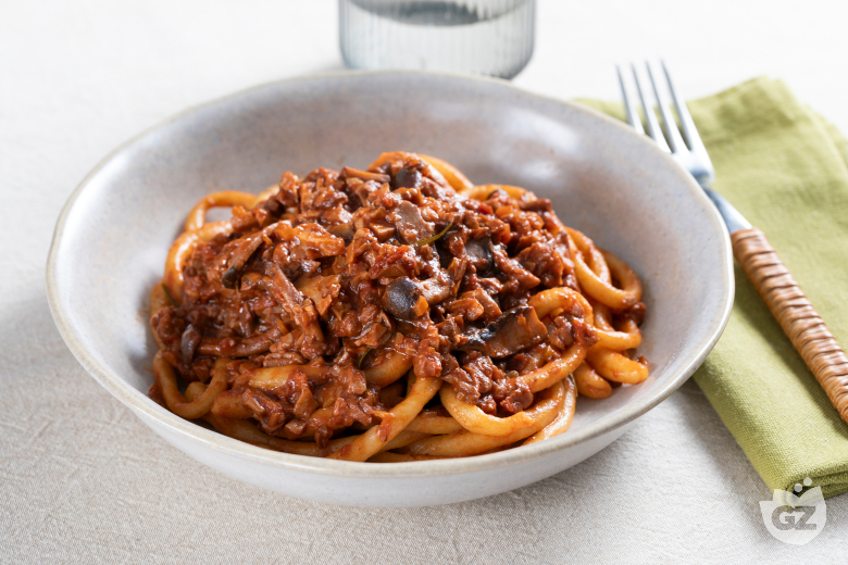 Pici with Mushroom and Walnut Bolognese