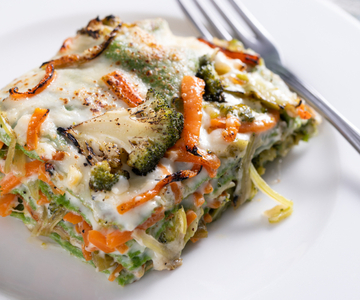 Spinach Crepe Lasagna with Vegetables
