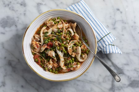 Cuttlefish with peas